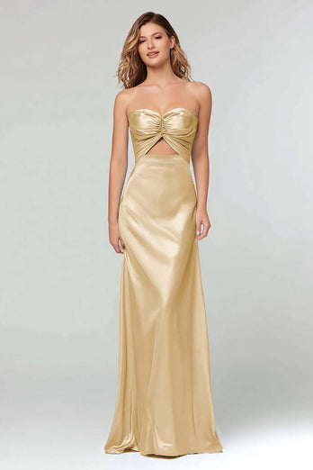 Light Blue Sheath Satin Sweetheart Long Formal Dress