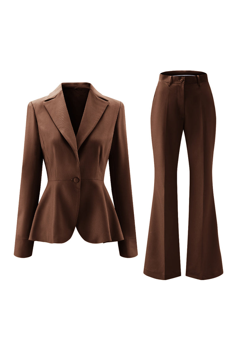 Load image into Gallery viewer, 2 Piece Grey Green Notched Lapel Women Prom Suits