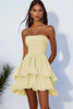 Load image into Gallery viewer, Sky Blue Chiffon Ruched Short Party Dress with Ruffles