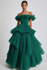 Load image into Gallery viewer, Dusty Sage Ball Gown Tulle Long Formal Dress with Ruffles