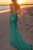 Load image into Gallery viewer, Sparkly Burgundy Sequin Strapless Mermaid Long Formal Dress