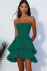 Load image into Gallery viewer, Sky Blue Chiffon Ruched Short Party Dress with Ruffles