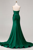 Load image into Gallery viewer, Sparkly Royal Blue Beaded Mermaid Long Corset Prom Dress with Appliques