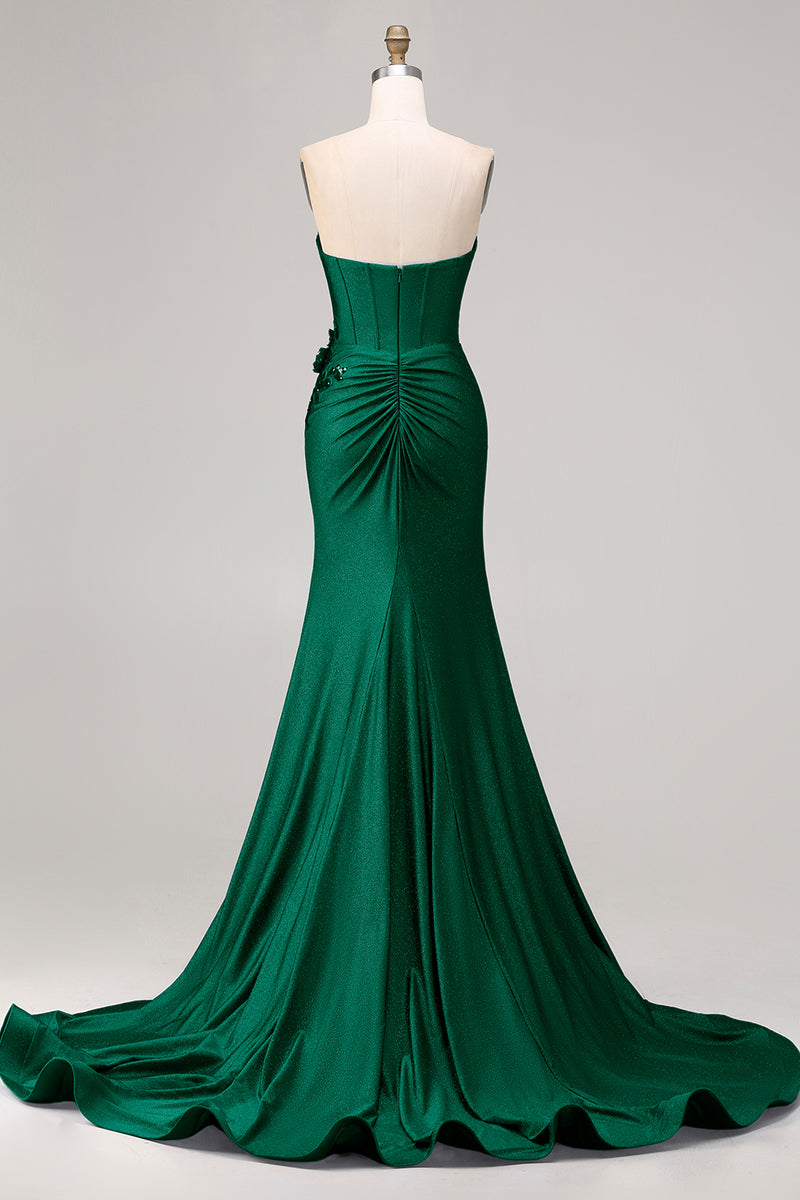 Load image into Gallery viewer, Sparkly Royal Blue Beaded Mermaid Long Corset Prom Dress with Appliques
