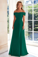 Load image into Gallery viewer, Off The Shoulder Elegant Taupe Sheath Mother of the Bride Dress with Lace