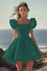 Load image into Gallery viewer, White Satin Mini Short Wedding Dress with Ruffles