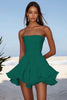 Load image into Gallery viewer, Sky Blue Ruched Chiffon Short Graduation Dress with Ruffles