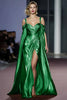 Load image into Gallery viewer, Metallic Golden Cold Shoulder Maxi Gala Dress with Slit