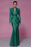 Load image into Gallery viewer, 2 Piece Ivory Peak Lapel Mermaid Long Business Suits