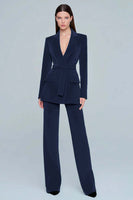 Load image into Gallery viewer, 2 Piece Dark Green Peak Lapel Prom Suits with Sash