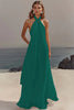 Load image into Gallery viewer, White A Line Halter Chiffon Bridal Shower Dress