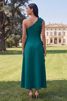 Load image into Gallery viewer, Hot Pink Floral One Shoulder A Line Maxi Formal Dress