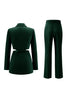 Load image into Gallery viewer, 2 Piece Grey Blue Notched Lapel Cut Out Women Prom Suits