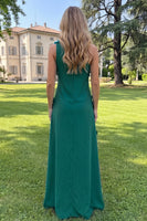 Load image into Gallery viewer, Yellow Sheath Floral One Shoulder Maxi Formal Dress