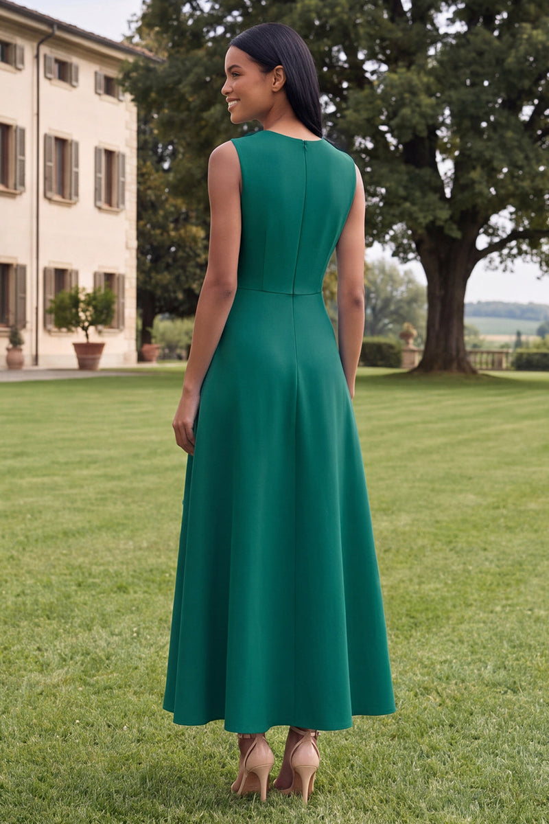 Load image into Gallery viewer, Hot Pink A Line Floral Round Neck Maxi Formal Dress