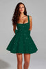Load image into Gallery viewer, Sparkly White Square Neck Short A Line Prom Dress with Bow