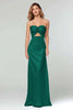 Load image into Gallery viewer, Light Blue Sheath Satin Sweetheart Long Formal Dress