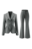 Load image into Gallery viewer, 2 Piece Grey Green Notched Lapel Women Prom Suits