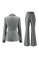 Load image into Gallery viewer, 2 Piece Grey Green Notched Lapel Women Prom Suits