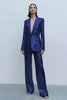 Load image into Gallery viewer, Sparkly Gold Sequins 2 Piece Women Prom Suits with Pockets