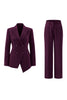 Load image into Gallery viewer, 2 Piece Fuchsia Double Breasted Women Prom Suits