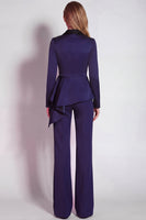 Load image into Gallery viewer, Notched Lapel 2 Piece Burgundy Business Suits with Sash