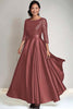 Load image into Gallery viewer, Sparkly Dark Green Scoop Satin Mother of the Bride Dress