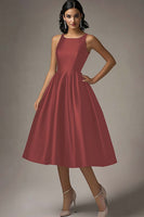 Load image into Gallery viewer, Scoop Neck Black A Line Long Formal Dress