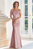 Load image into Gallery viewer, Elegant Mermaid Dusty Blue Off The Shoulder Mother of the Bride Dress with Lace