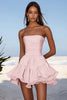 Load image into Gallery viewer, Sky Blue Ruched Chiffon Short Graduation Dress with Ruffles