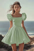 Load image into Gallery viewer, Dusty Rose Satin Mini Short Party Dress with Ruffles