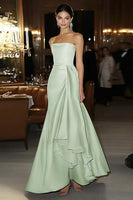 Load image into Gallery viewer, Dusty Sage Square Neck Mermaid Long Satin Gala Dress