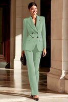 Load image into Gallery viewer, 2 Piece Burgundy Peak Lapel Double Breasted Prom Suits