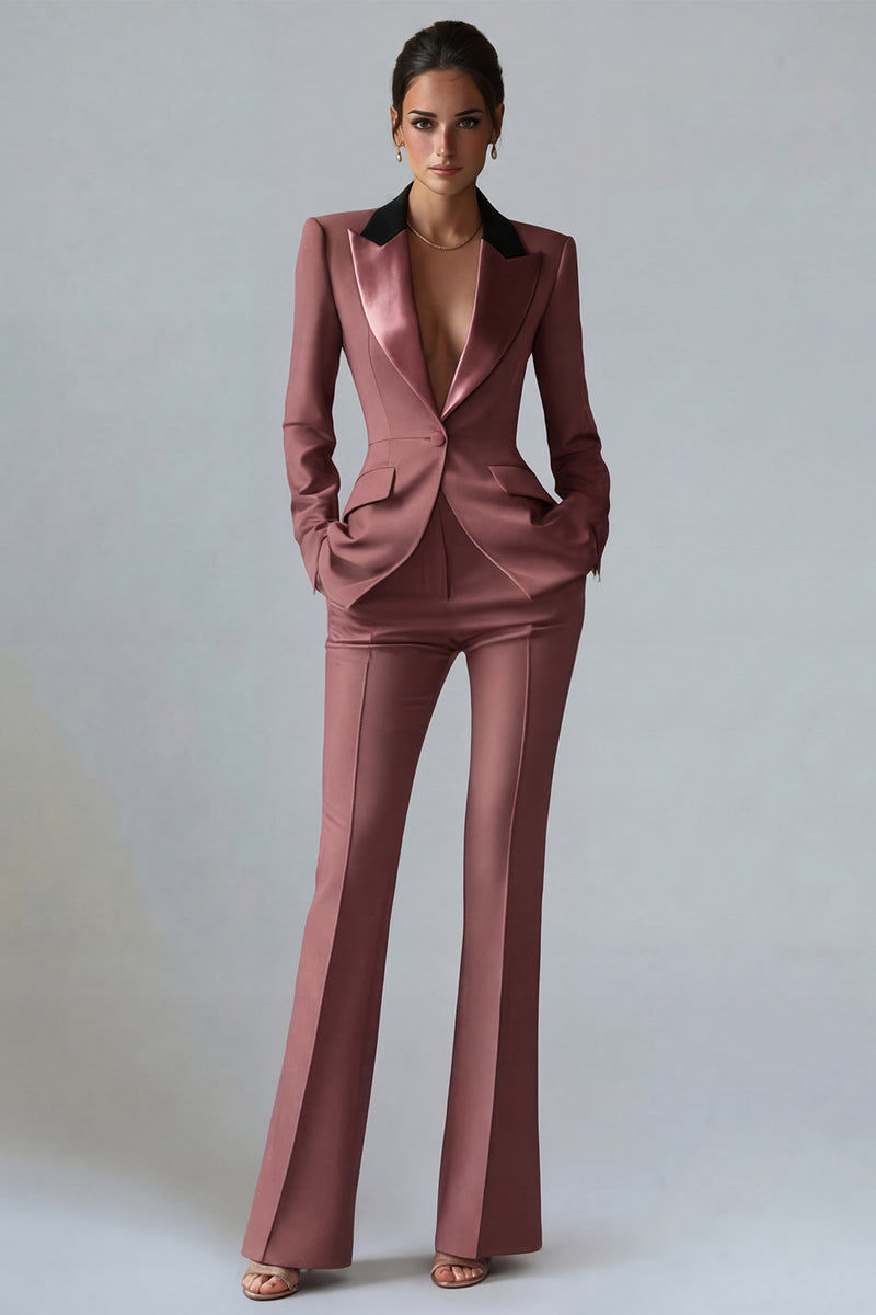 Load image into Gallery viewer, 2 Piece Dark Green Peak Lapel Single Breasted Slim Fit Prom Suits