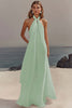 Load image into Gallery viewer, Lilac A Line Chiffon Halter Engagement Dress