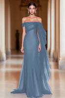 Load image into Gallery viewer, Cabernet Off the Shoulder Sheath Long Formal Dress