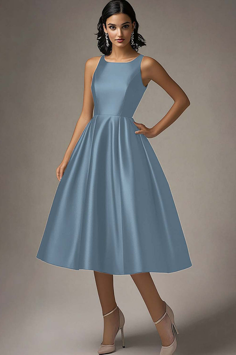 Load image into Gallery viewer, Scoop Neck Black A Line Long Formal Dress