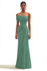Load image into Gallery viewer, Ink Blue Sheath One Shoulder Pleated Long Formal Dress