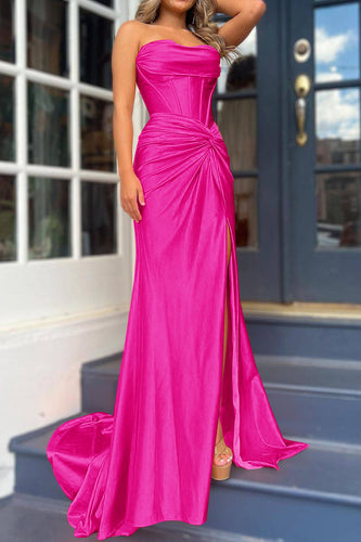 prom dresses modest uk Modest Front Split Simple A-line Lace Prom Dresses Women Dresses Party
