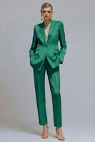 Load image into Gallery viewer, 2 Piece Orange Notched Lapel Single Breasted Slim Fit Prom Suits