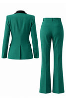 Load image into Gallery viewer, 2 Piece Dark Green Peak Lapel Single Breasted Slim Fit Prom Suits