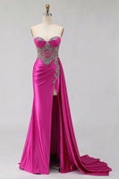 Load image into Gallery viewer, Sparkly Plus Size Mermaid Mint Green Maxi Corset Prom Dress with Slit