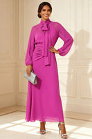 Load image into Gallery viewer, Sage Green High Neck A Line Chiffon Long Mother of the Bride Dress