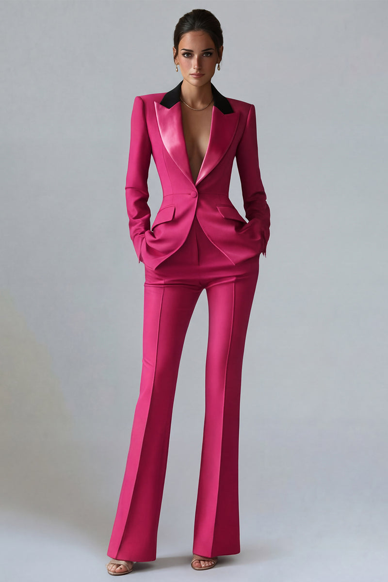 Load image into Gallery viewer, 2 Piece Dark Green Peak Lapel Single Breasted Slim Fit Prom Suits