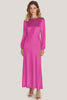 Load image into Gallery viewer, Ivory Scoop Tea-Length Formal Dress with Long Sleeves