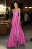 Load image into Gallery viewer, Elegant Pink Strapless Mermaid Ruffled Long Satin Gala Dress