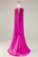 Load image into Gallery viewer, Mermaid Light Green Corset Neck Scarf Long Prom Dress with Slit