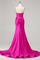 Load image into Gallery viewer, Sparkly Royal Blue Beaded Mermaid Long Corset Prom Dress with Appliques