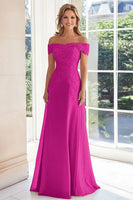 Load image into Gallery viewer, Off The Shoulder Elegant Taupe Sheath Mother of the Bride Dress with Lace