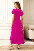 Load image into Gallery viewer, Glitter Black Round Neck Midi Holiday Party Dress with Sleeves